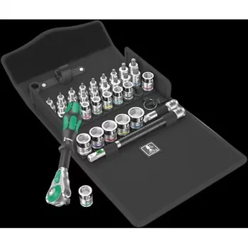 Wera 05003536001 8100 SB All-in Zyklop Ātrgaitas sprūdrata komplekts, 3/8 collas, 35 daļas