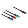 DeLOCK USB Lādēšanas Kabelis 3 in 1 USB Type-C uz Lightning Micro USB 1 m