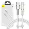 Baseus Cafule USB-C uz Lightning kabelis 1 m, 20 W, cinka korpuss, balts