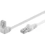Wentronic Goobay CAT 5e Patch Kabelis 1x 90° leņķa, F/UTP, Balts, 2 m - CCA vara maisījums, 1x RJ45-Spalva 90° (8P8C) (94179)