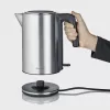 Elektriskā tējkanna SEVERIN WK 3449 — 1.7 L, 2400 W, nerūsējošais tērauds/plastmasa, melna-sudraba