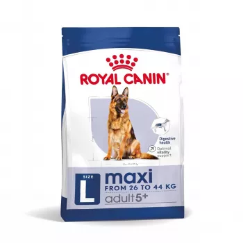 Sausā suņu barība Royal Canin Maxi Adult 5+ 15 kg — vistas gaļa, Olbaltumvielas 26%, Tauki 17%