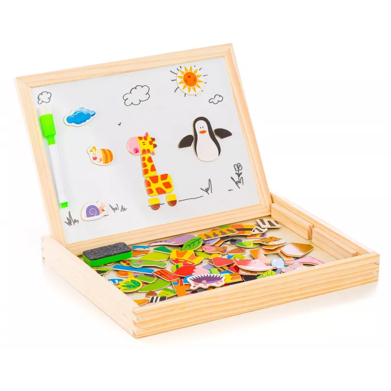 Extralink Toys Divpusējā krīta-magnētiskā tāfele izglītojoša