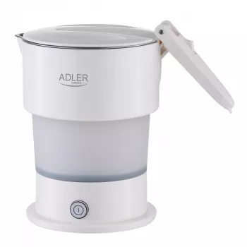 Adler Silicon Travel Kettle AD 1377 ceļojumu tējkanna | 600 W | 0.6 L | silikons | balta