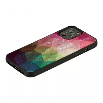 Aizsargmaciņa iKins Apple iPhone 12 / 12 Pro — ūdensziedu dizains, melna