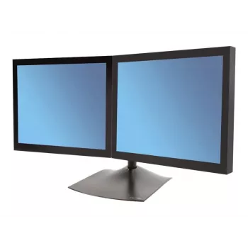 Ergotron DS100 – statīvs – horizontāls – 2 LCD ekrāniem – alumīnijs/tērauds – melns – līdz 61 cm (24 inch)