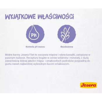 JOSERA Vistas fileja ar teļa gaļu - slapjā barība kaķiem - 70 g