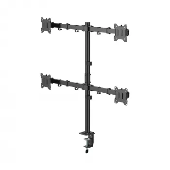 Sbox LCD-352/4-3 galda stiprinājums četriem monitoriem (17-32 inch/4x10kg/100x100)