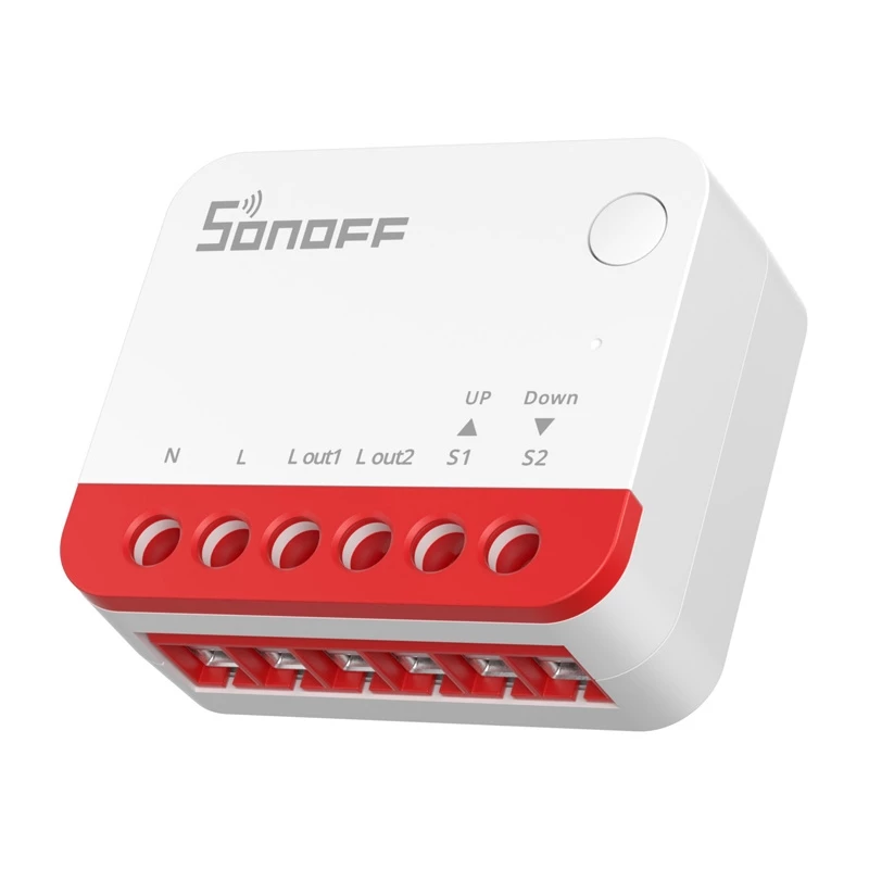 Sonoff MINI-ZBRBS viedais slēdzis žalūzijām ZigBee, kompakts, montāžai sienas kastē