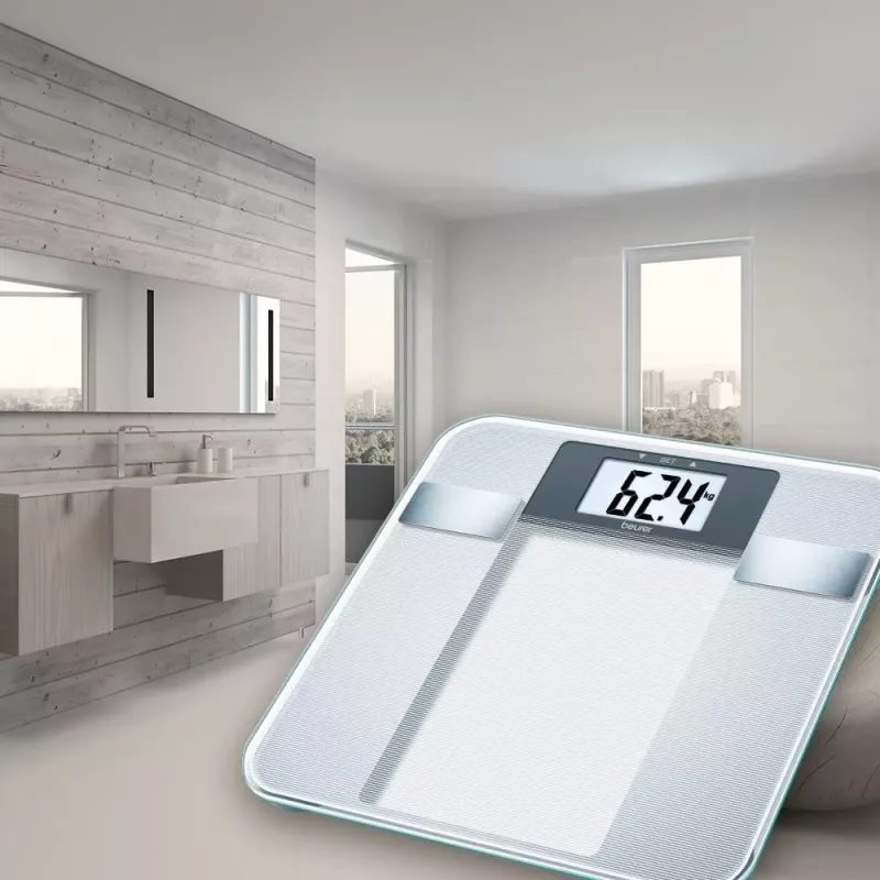 Personīgie svari Beurer BG 13 Square Grey, Caurspīdīgi