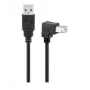 Microconnect USBAB2ANGLED USB kabelis USB 2.0 2 m USB A USB B Melns