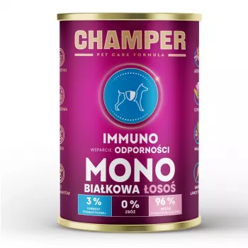 CHAMPER Immuno Monoprotein Salmon mitrā suņu barība - 400g