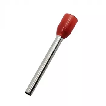 Saspiežams izolēts gals 1.5mm²/16AWG vara stieplei, sarkans, 100 gab.