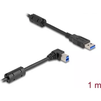 DeLOCK USB kabelis Type-A vīrišķais uz Type-B vīrišķais 90° leņķa 1 m