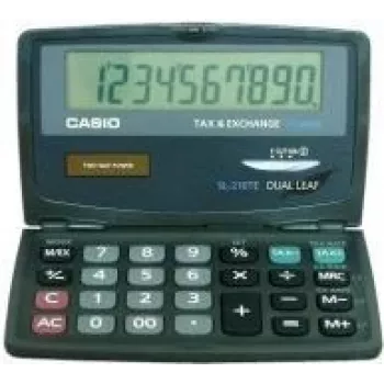Kalkulators CASIO SL-210TE-WA-EC 10 ciparu saules un bateriju darbināms galda kalkulators
