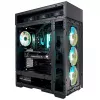 InWin Modfree Deluxe Big-Tower ar rūdītu stiklu - melns