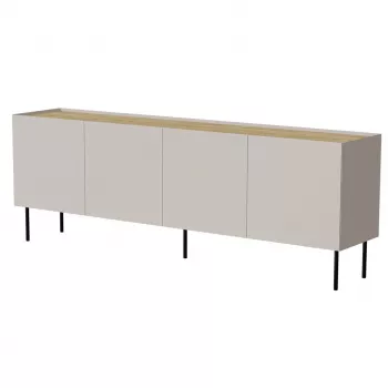 Kumode Cama Meble FELLINI 2000×400×700 mm, krāsa cashmere, eļļota ozola virsma