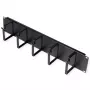 Patch panel ROLINE 19 collu 2U, kabeļvads 85x60 mm, tērauda korpuss, melns