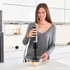 Rokas blenderis Black & Decker BXHBA1500E — 1500 W, nerūsējošā tērauda kāts, 20 ātrumi, kapājamais trauks, putotājs, pulsācija