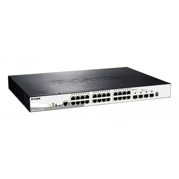 D-Link DGS-1510-28XMP pārvaldāms L2/L3 Gigabit Ethernet PoE slēdzis, melns/pelēks