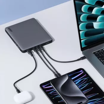AUKEY Sprint X 20000mAh 100W Portatīvais lādētājs klēpjdatoriem ar PD3.0 - Pelēks