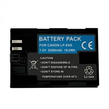 Papildu akumulators Canon LP-E6N 2400mAh saderīgs nomaiņas akumulators