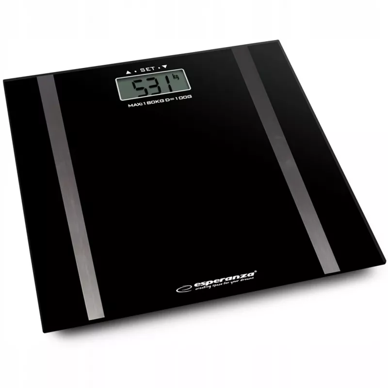 Personīgie vannasistabas svari Esperanza EBS018K - elektroniskie, 180 kg, melni