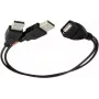 ALLNET 133298. Anschluss 1: 2 x USB A, Anschluss 2: USB A, USB-Version: 2.0, Steckerverbindergeschlecht: Männlich/Weiblich, Produktfarbe: Schwarz (ALL