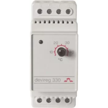 DEVI devireg 330 Elektriskais termostats 15-45°C 16A 230VAC 1-pin 2TE 140F1072