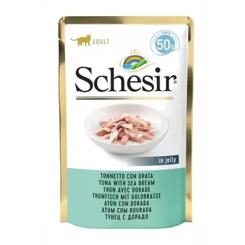 SCHESIR želejā Tuncis ar jūras karūsu - slapjā kaķu barība - 50 g