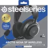 SteelSeries Arctis Nova 3P Wireless bezvadu austiņas spēlētājiem, Bluetooth/2,4 GHz, melnā krāsā