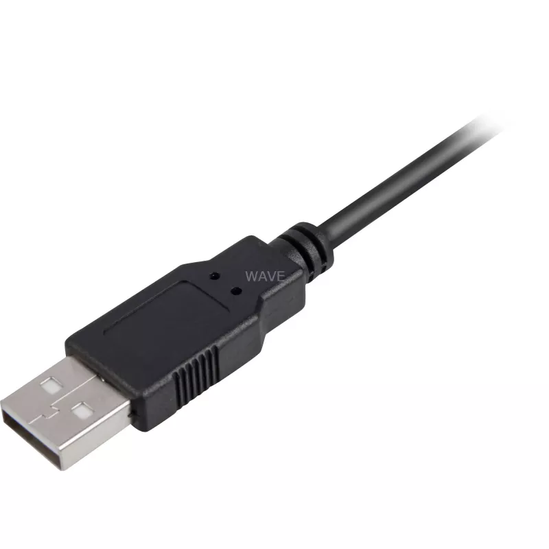 USB 2.0 pagarinātāja kabelis, USB-A spraudnis > USB-A ligzda (melns, 3,0 m, dubultekrāns)