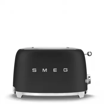 Smeg TSF01BLMEU 2 Slots Grauzdētājs Melns Nerūsējošais Tērauds 50's Stils