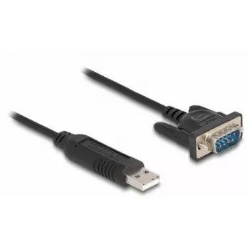 DeLOCK USB 2.0 uz RS-232 adapteris 50 cm FTDI Melns