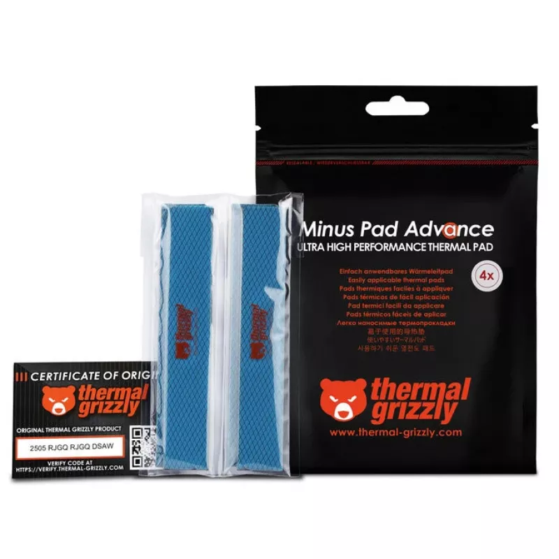 Thermal Grizzly Minus Pad Advance - 120 x 20 x 1.0 mm, 4 gabali
