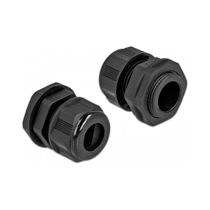 Kabeļa blīvslēgs DeLOCK 60385 Melns Plastmasa 2 gab.