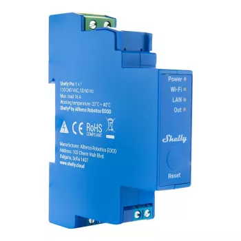 Solid-state relejs Shelly Pro 1 Blue 16A 110-240V Wi-Fi