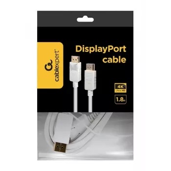 DisplayPort kabelis Gembird CC-DP2-6-W — DisplayPort uz DisplayPort, 1,8 m, balts