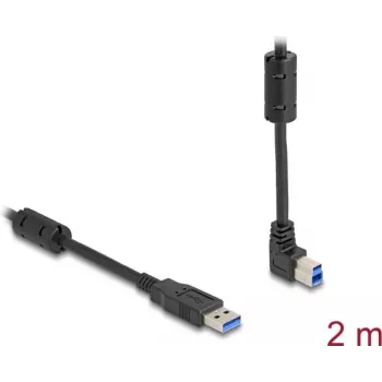 DeLOCK USB kabelis Type-A vīriešu uz Type-B vīriešu 90° uz augšu leņķveida 2 m