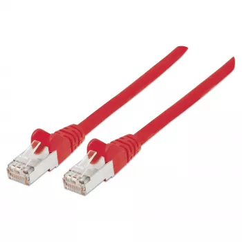 Intellinet tīkla savienojuma kabelis, Cat6, 0,5m, Sarkans, Vara, S/FTP, LSOH/LSZH, PVC, RJ45, Zeltīti kontakti, Bezķēdes, Ar aizsargvāciņu, Mūža garantija