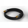 Goobay TV antennas kabelis (135 dB tips), 4x ekranēts, 2 m, melns - apzeltīts, Koax ligzda > Koax spraudnis (70367)