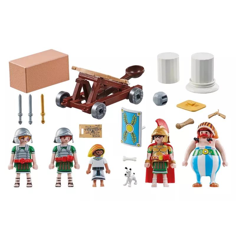Playmobil 71268 Asterix: Edifis un pils kauja ar strādājošu katapultu – romiešu kolekcija