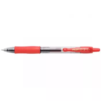 Pilot BL-G2-7-R Fine Red – ievelkama gēla pildspalva, sarkana, smalka