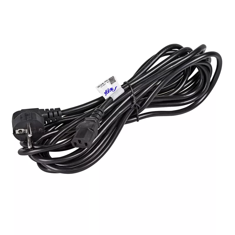 Akyga AK-PC-05C barošanas kabelis, CEE 7/7 uz IEC C13, varš 3 x 1 mm², 5 m, melns