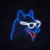 MANTA Neon Lights Dog with Glasses Manta SNL69MT — dekoratīvā LED neona stila sienas gaisma