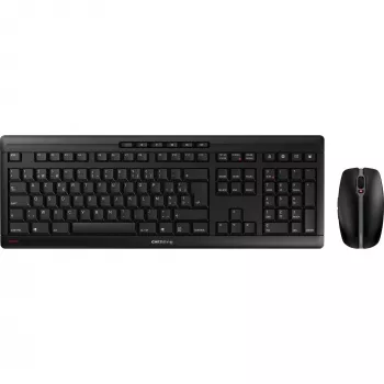 CHERRY Stream Desktop Recharge bezvadu tastatūras un peles komplekts, AZERTY, melns