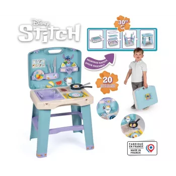 Virtuves komplekts bērniem SMOBY Stitch Kitchen 7600311909 ar aksesuāriem – lomu spēļu virtuve
