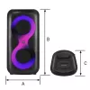 Pārnēsājams mūzikas centrs MANTA SPK0401B100 Bluetooth skaļrunis, 100 W maksimālā jauda, FM radio, karaoke, iebūvēts akumulators, X-BASS