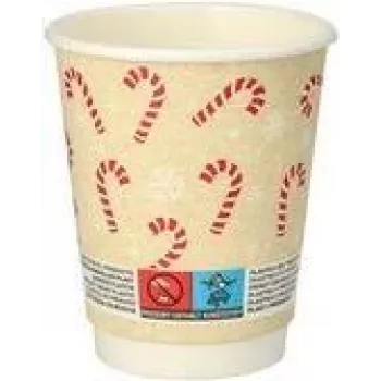 PAPSTAR 20 vienreizējie dzērienu kausiņi Candy Canes 0,2 ml (89695)