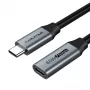 Pagarinātājs USB 3.0 Type-C (Vīrišķais) - USB Type-C (Sieviešu), 5Gbps, 60W, 4K/60Hz, 0.5m